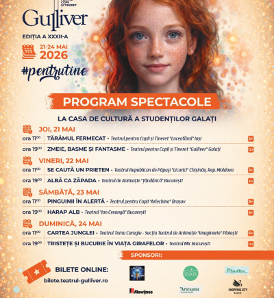 Spectacolele din Festivalul Internațional de Animație ”Gulliver” 2026